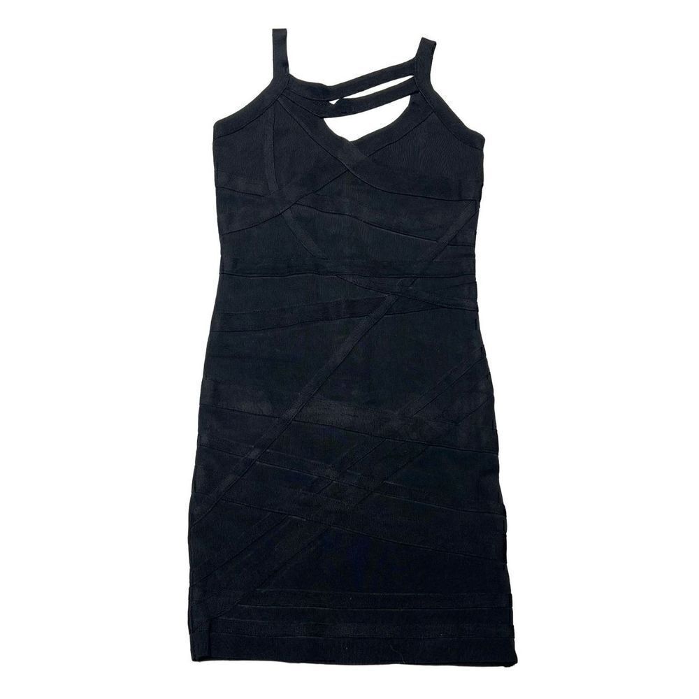 Fumblin' Foe Womens Knit Sleeveless Bodycon Bandage Dress Black Size Small NWT